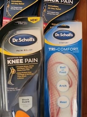 3 Dr. Scholl's Tri-Comfort Insoles & Knee Pain Orthotic Set